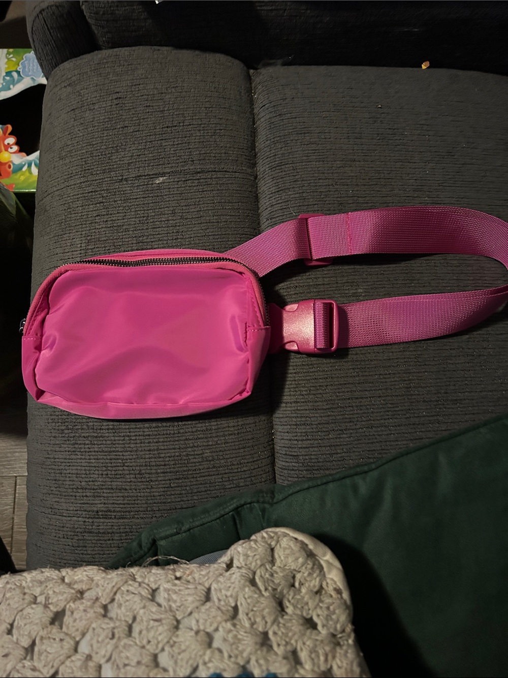 Versatile Pink Crossbody Belt Bag for Hands-Free Wear